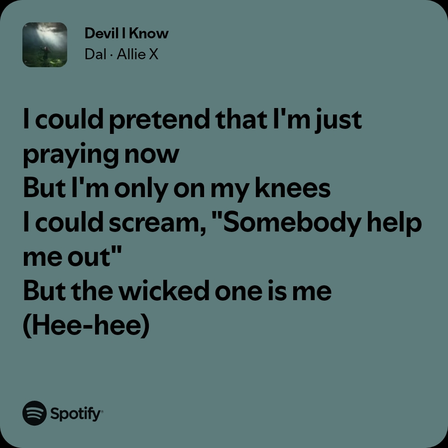 Devil I Know - song and lyrics by Allie X | Spotify